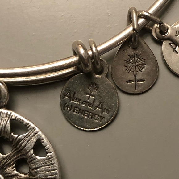 Alex and Ani sterling silver adjustable bangle. - Picture 2 of 4